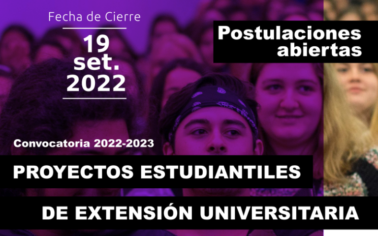 Convocatoria a Proyectos Estudiantiles de Extensión Universitaria 2022-2023