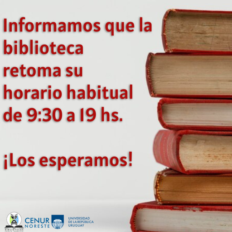 Biblioteca retoma su horario habitual