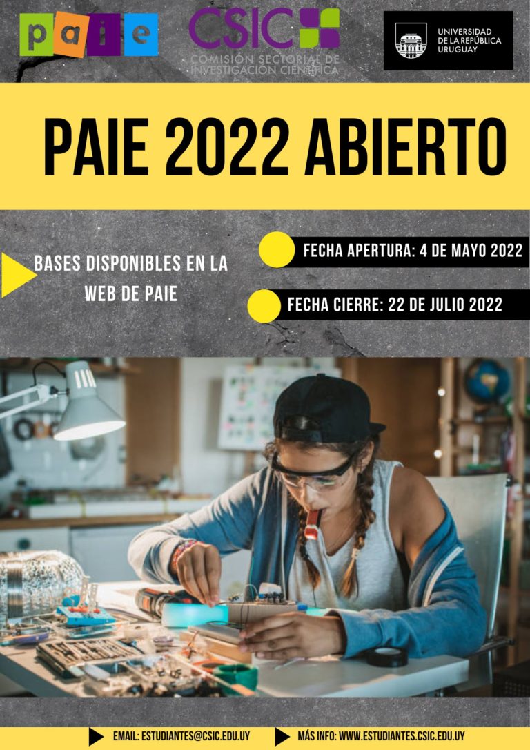 Convocatoria abierta a proyectos PAIE 2022