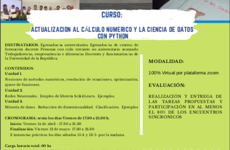 Curso de Educación Permanente: Actualización en ciencias de datos con Python