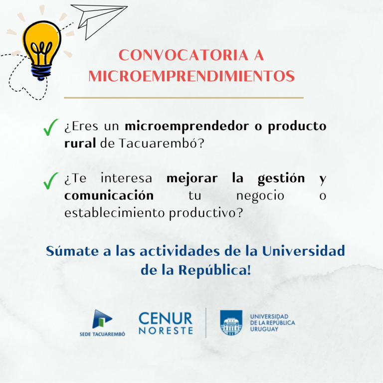 Convocatoria abierta a Microemprendimientos