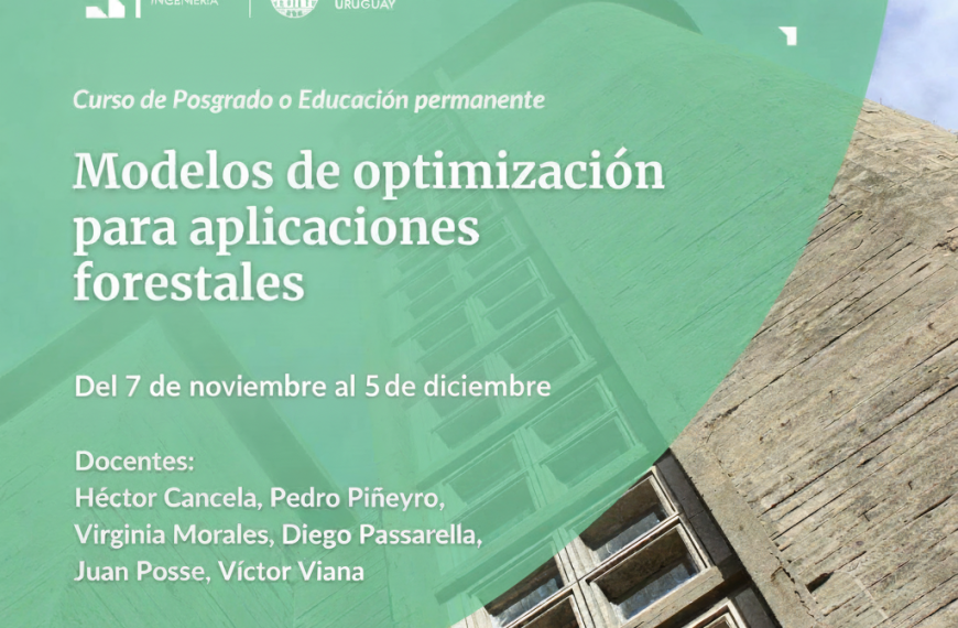 Modelos de optimización para aplicaciones forestales