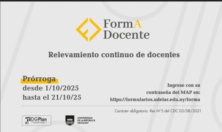 Prórroga: Relevamiento continuo de docentes