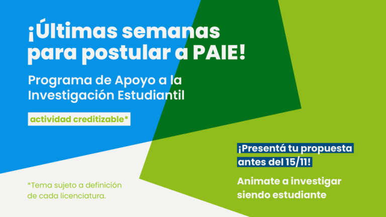 Últimas semanas para postular al Programa de Apoyo a la Investigación Estudiantil (PAIE)